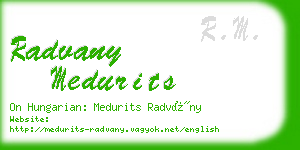 radvany medurits business card